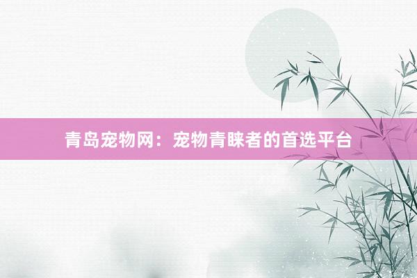 青岛宠物网：宠物青睐者的首选平台